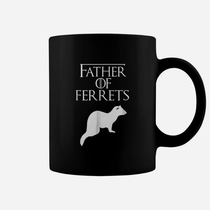 Unique White Father Of Ferret Lover Coffee Mug