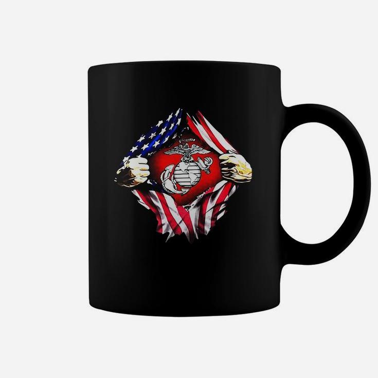 United States Marine Corps American Flag Coffee Mug