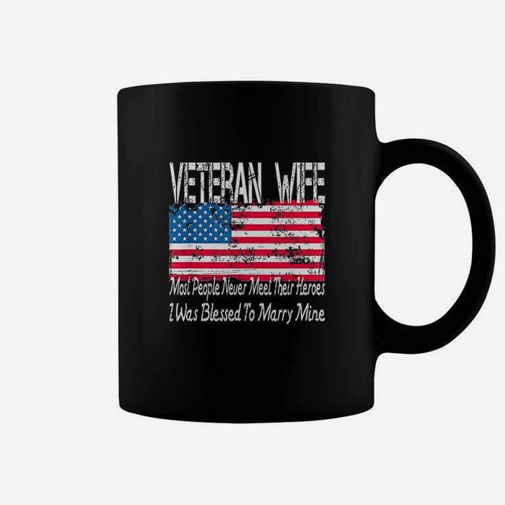 Us Military Veteran Wife Blessed To Marry My Hero Gift Coffee Mug