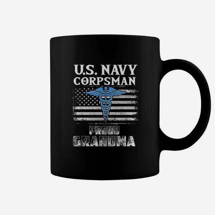 Us Navy Corpsman Proud Grandma Awesome Gift Coffee Mug