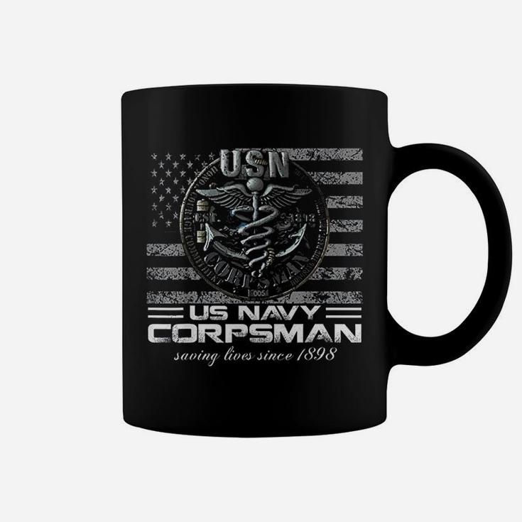 Us Navy Corpsman Saving Lives Since 1898 Veteran Day Gift Coffee Mug