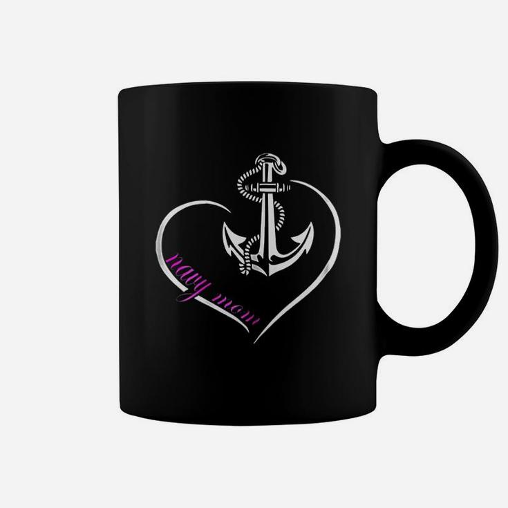 Us Navy Original Proud Navy Mom Anchor Heart Mothers Day Coffee Mug