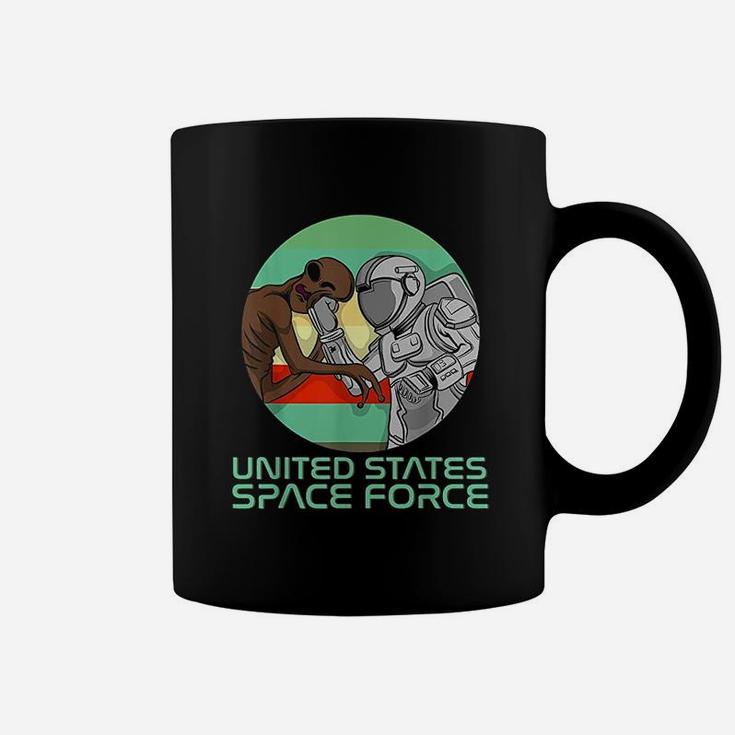 Us Space Force Funny Astronaut Versus Alien Coffee Mug