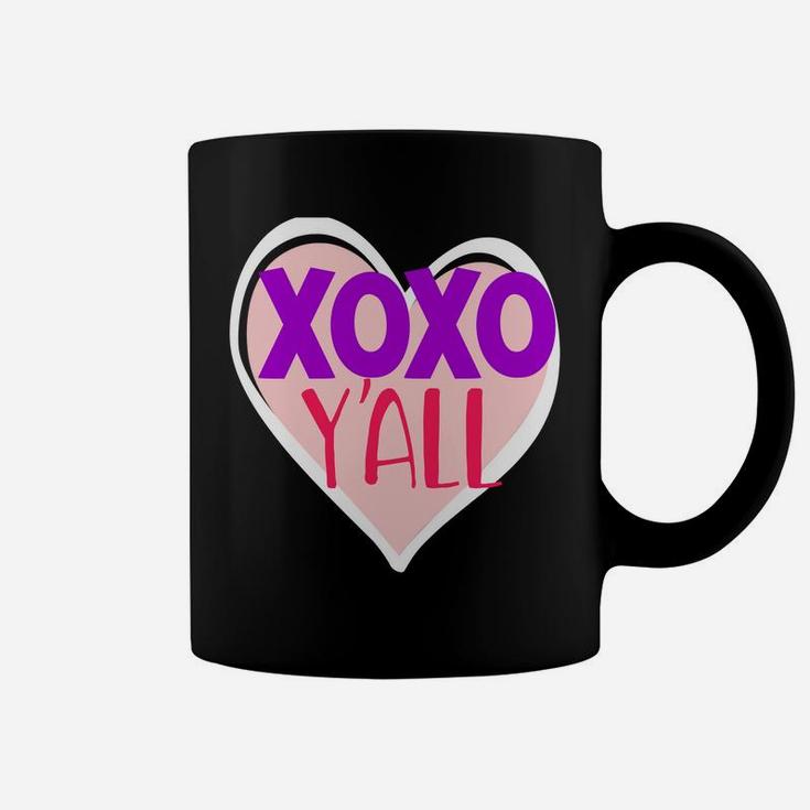 Valentine Day Xoxo Yall Funny Heart Wife Mom Kids Coffee Mug