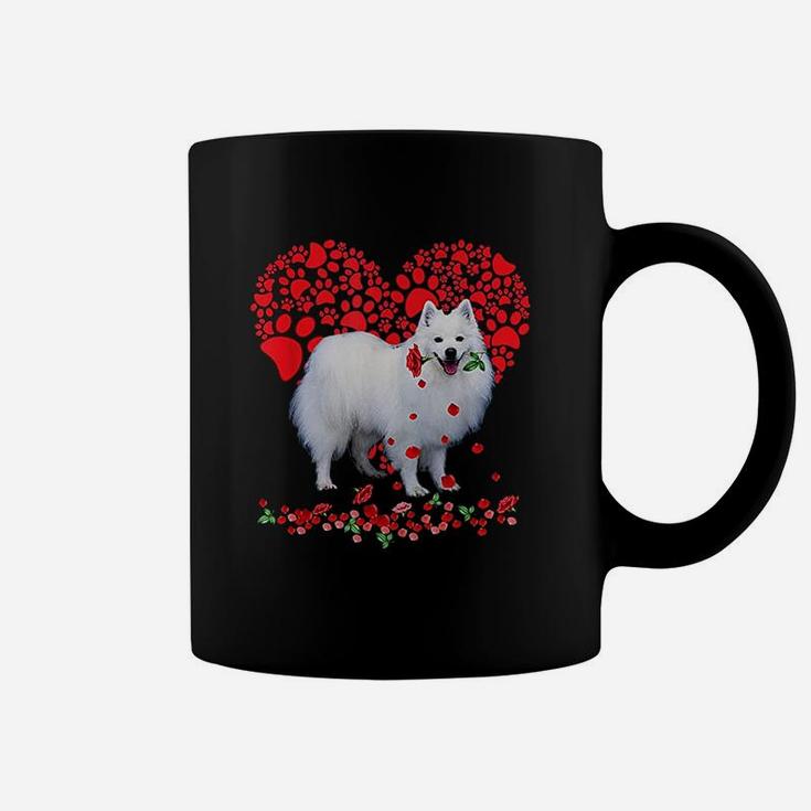 Valentines American Eskimo Heart Dog Dad Dog Mom Gifts Coffee Mug