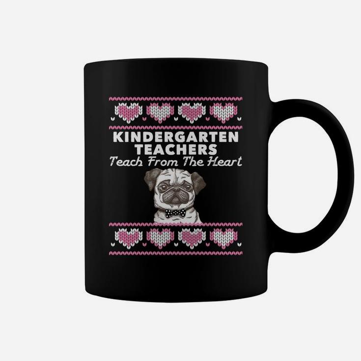 Valentines Day Kindergarten Teacher Ugly Dog Pug Coffee Mug