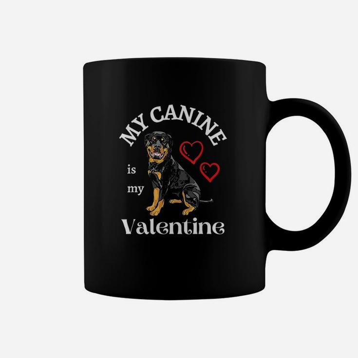 Valentines Day Rottie Rottweiler Dog Coffee Mug