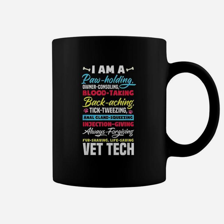 Vet Tech Paw Holding Funny Veterinary Technician Gift Coffee Mug