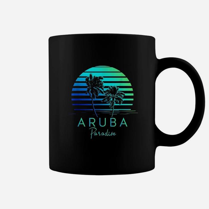 Vintage Aruba Beach Tropical Vibes Vacation Souvenir Coffee Mug