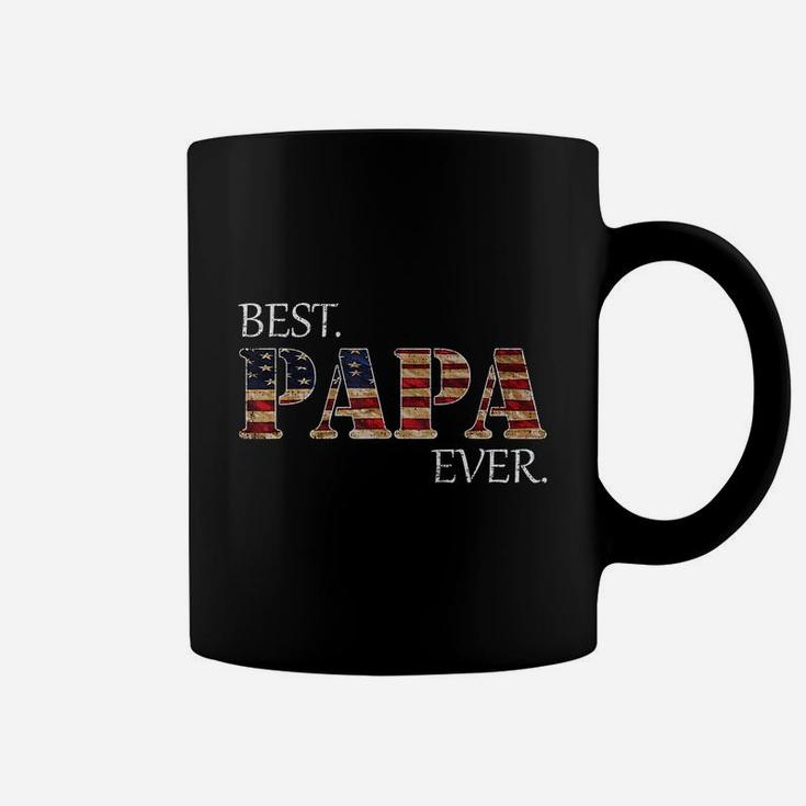 Vintage Best Papa Ever American Flag For Father's Day Gift T-shirt Coffee Mug