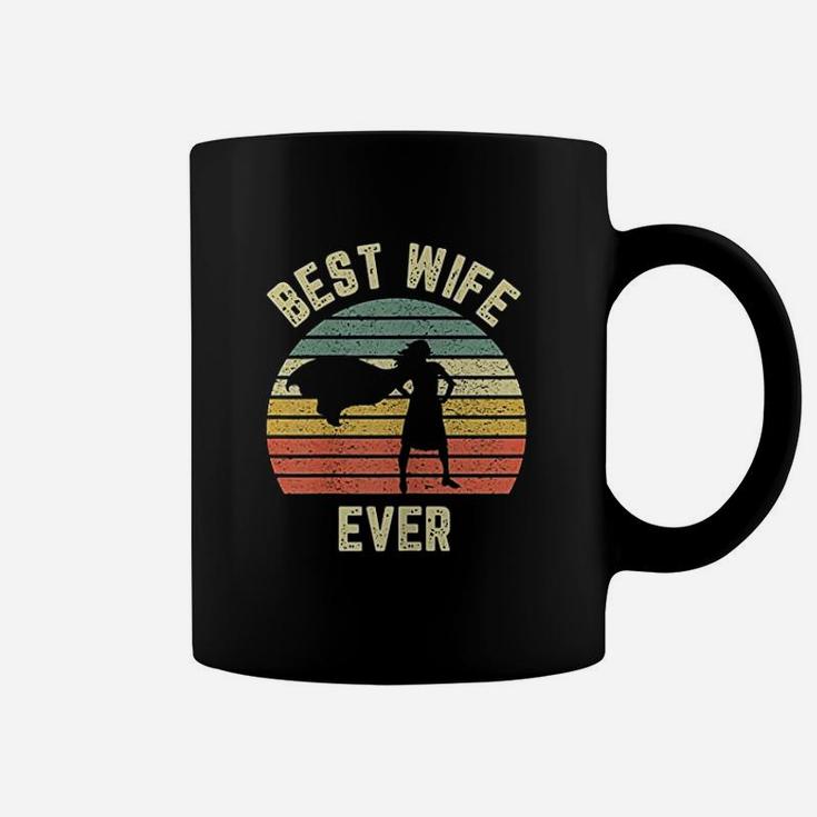 Vintage Best Wife Ever Holiday Gift Superhero Fun Graphic Coffee Mug