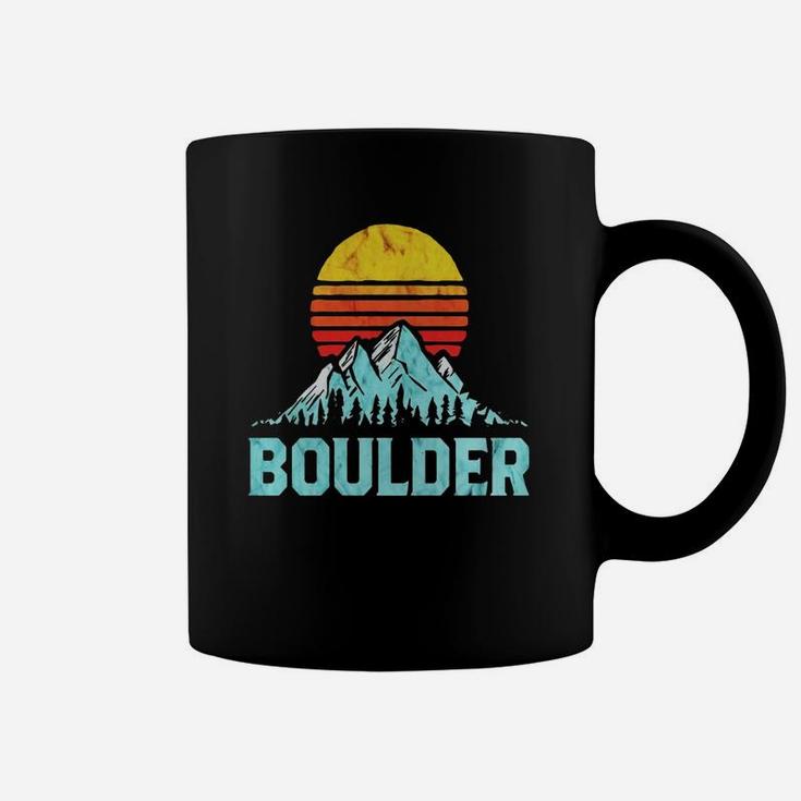 Vintage Boulder, Colorado Retro Distressed Mountains Tee Coffee Mug