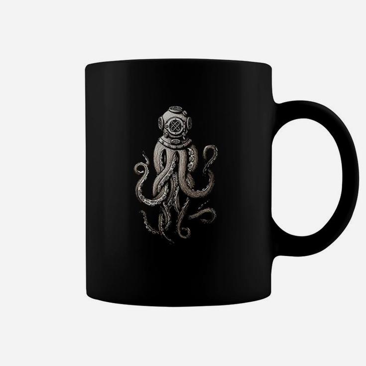 Vintage Deep Sea Divers Cthulhu Octopus Coffee Mug