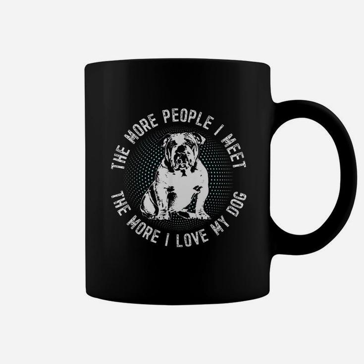 Vintage English Bulldog The More People I Meet The More I Love Dog Coffee Mug