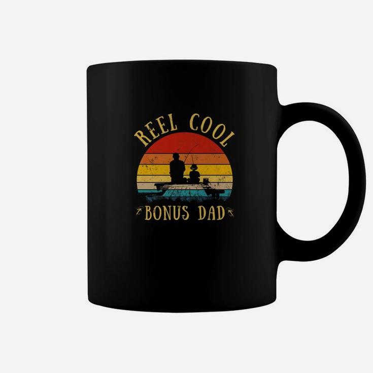 Vintage Fathers Day Gif Reel Cool Bonus Dad Fishing Premium Coffee Mug