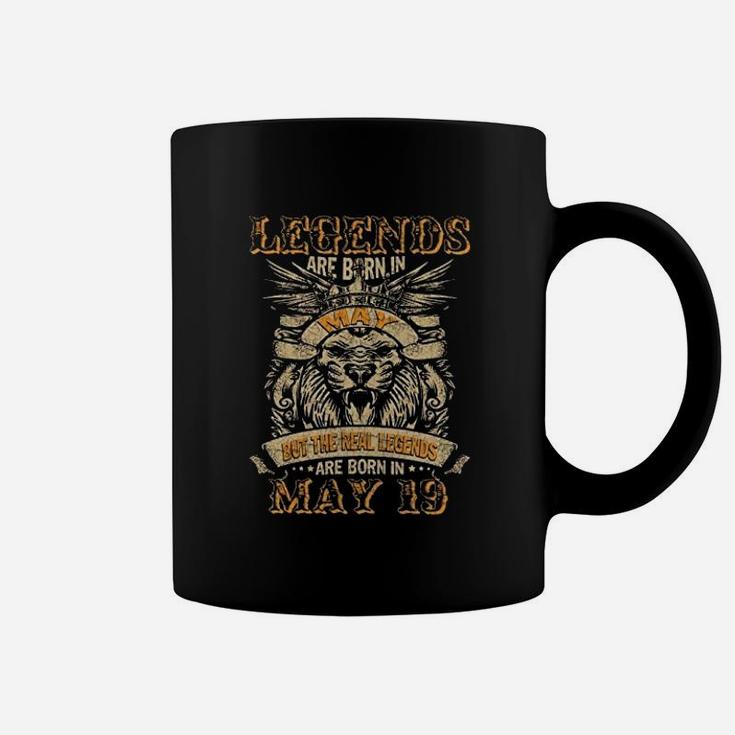 Vintage Legends Are Born In May But The Real Legends Are Born On May 19 Birthday Celebration Men  Coffee Mug