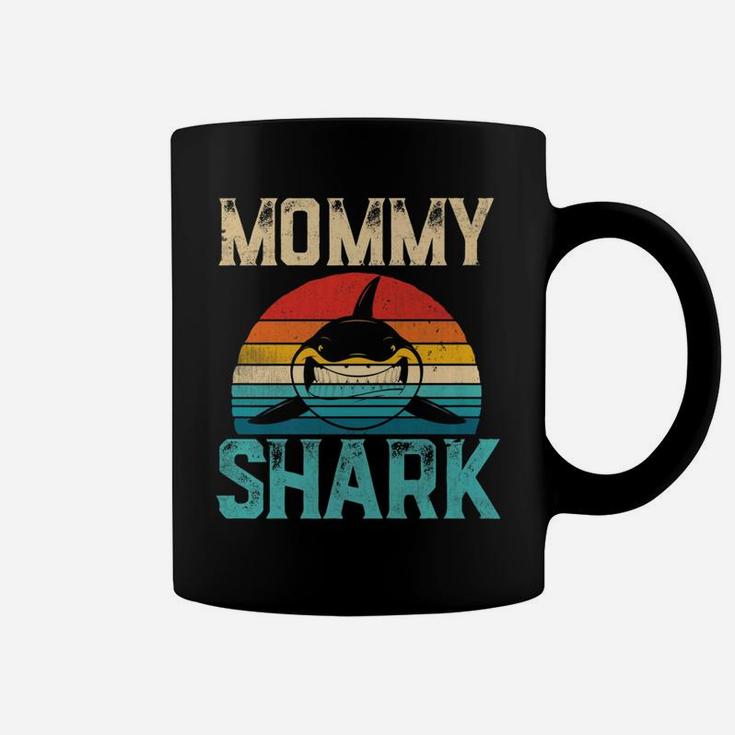 Vintage Mommy Shark Mommy Gift Halloween Christmas Coffee Mug