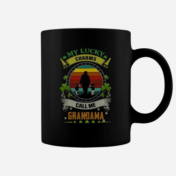 Vintage My Lucky Charms Call Me Grandama St Patricks Day Shamrock Best Gift For Grandmothers Coffee Mug
