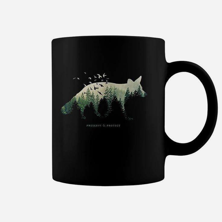 Vintage National Park Fox Forest Coffee Mug