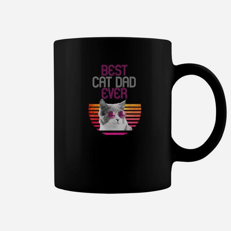 Vintage Retro Best Cat Dad Ever Father Gift Coffee Mug
