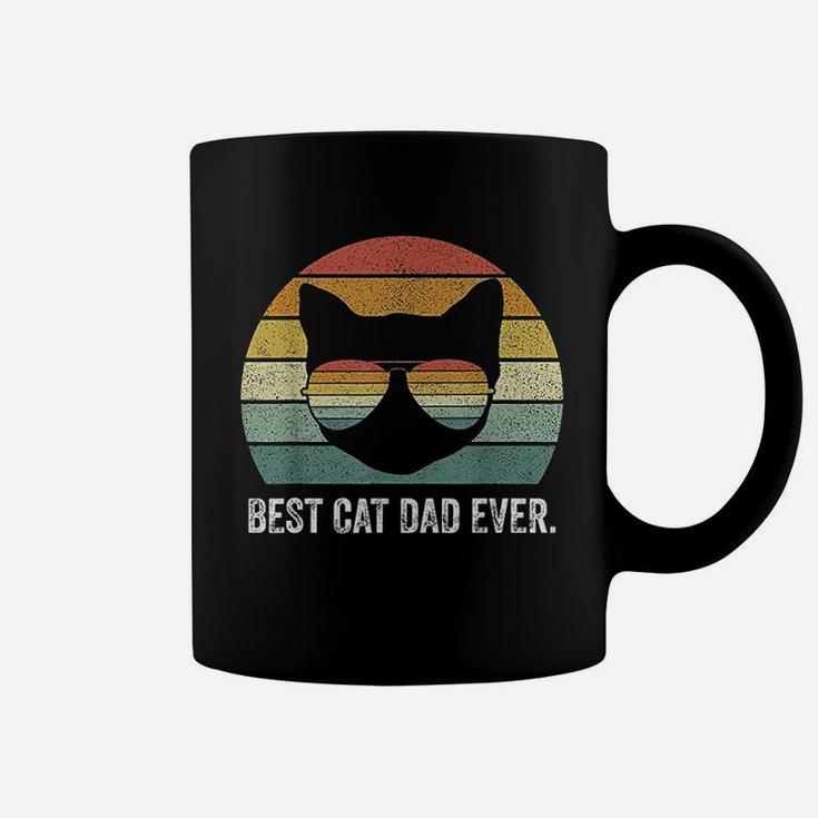 Vintage Retro Best Cat Dad Ever Funny Cat Dad Father Coffee Mug