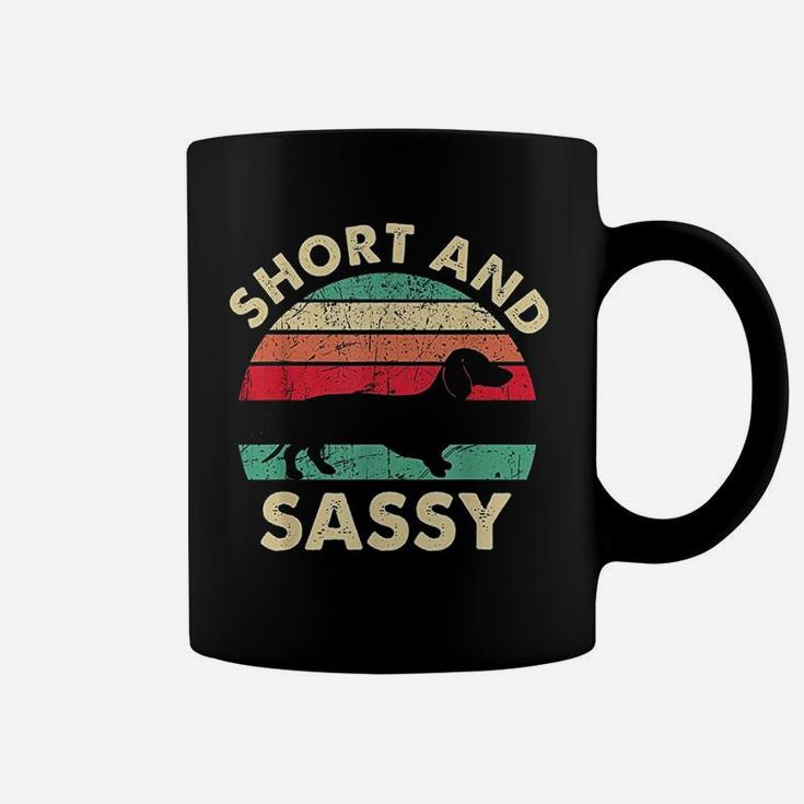 Vintage Retro Funny Dachshund Weiner Dog Short Sassy Coffee Mug