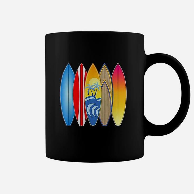 Vintage Retro Surfboards Surfing Coffee Mug