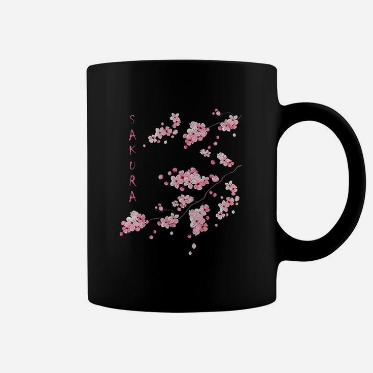 Vintage Sakura Cherry Blossom Japanese Graphical Ar Coffee Mug