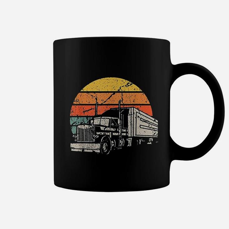 Vintage Truck Driver Gift Retro Sun Driving Trucker Coffee Mug