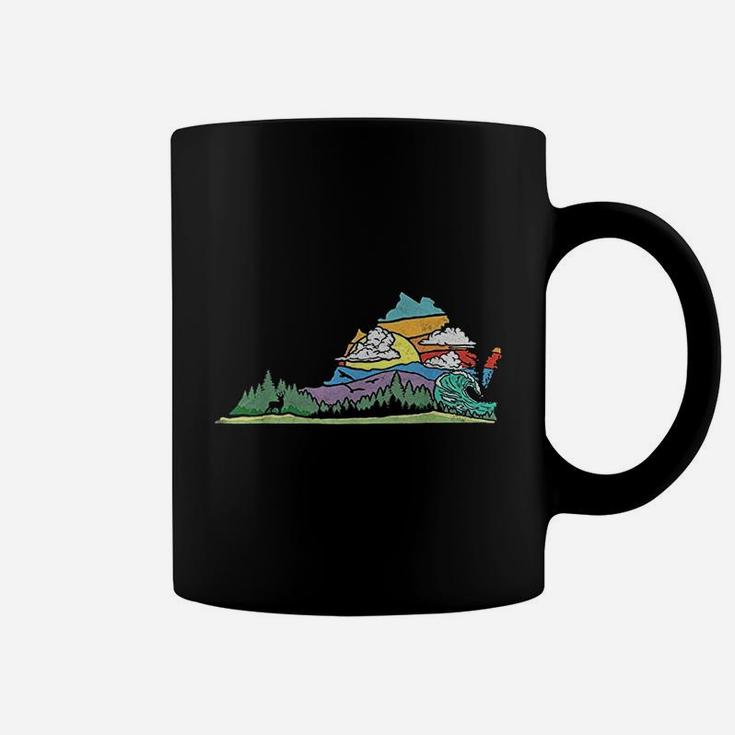 Vintage Virginia Outdoors And Nature Lover Retro 80s Coffee Mug