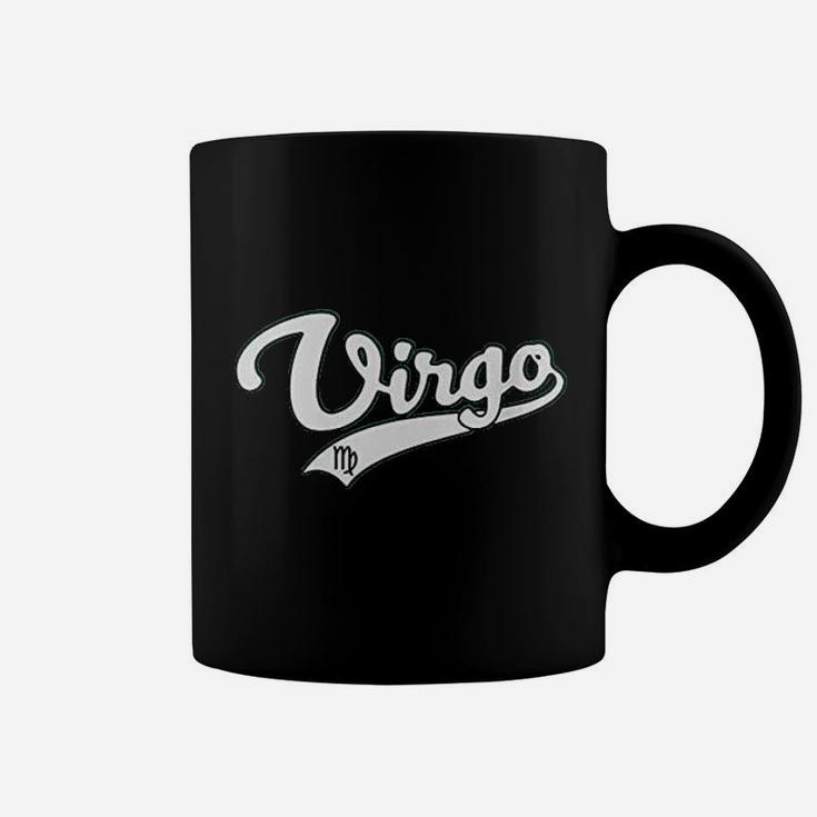 Virgo September Birthday Astrology Vintage Baseball Script Coffee Mug