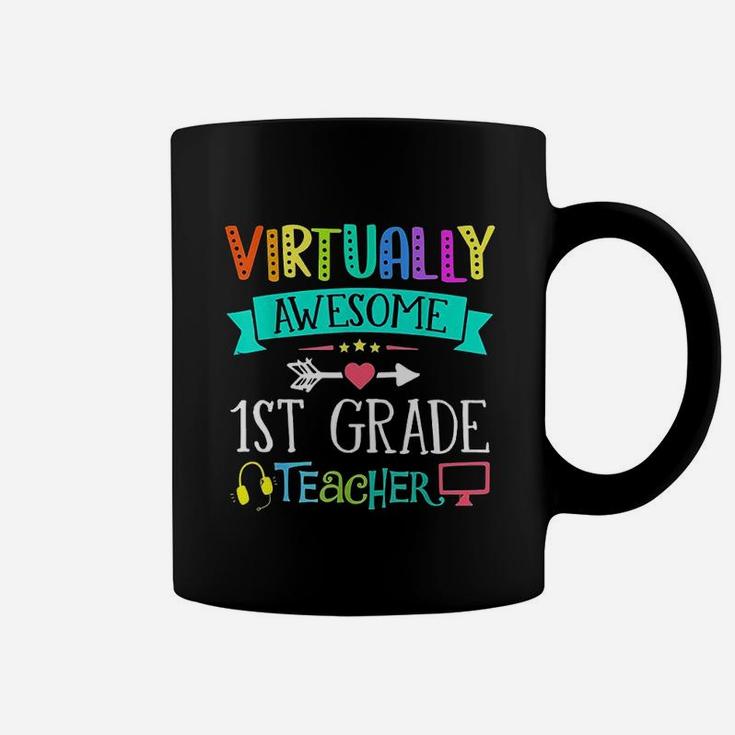 Virtual First Grade Teacher Home Learning Back To School Coffee Mug