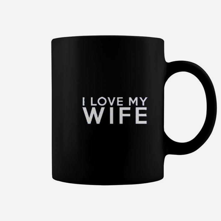 We Match I Love My Wife I Love My Husband Matching Couples Football Coffee Mug
