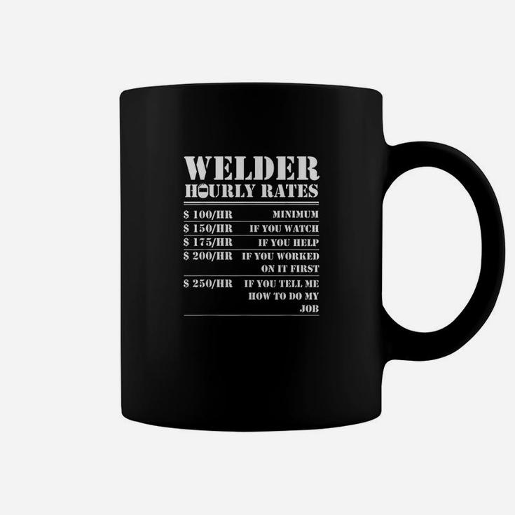 Welder Hourly Rate Funny Welding Worker Men Women Gift Coffee Mug