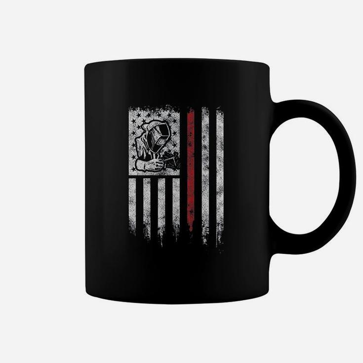 Welder Vintage Usa American Flag Patriotic Welding Gift Coffee Mug