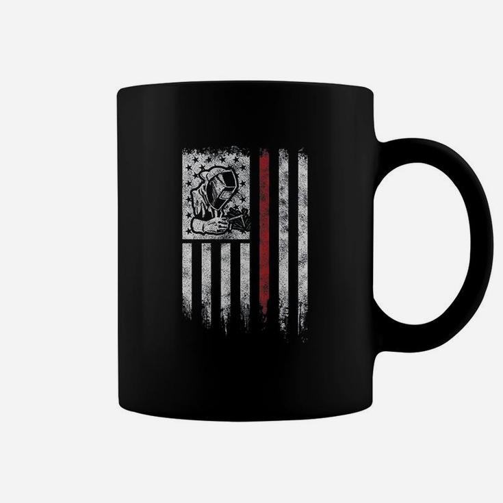 Welder Vintage Usa American Flag Patriotic Welding Gift Coffee Mug