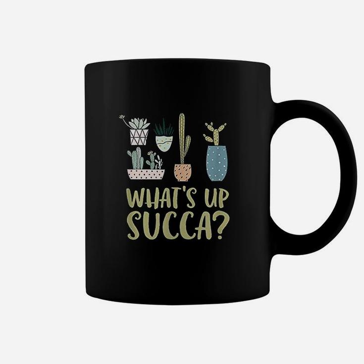 What Up Succa Funny Succulent Plants Cactus Coffee Mug
