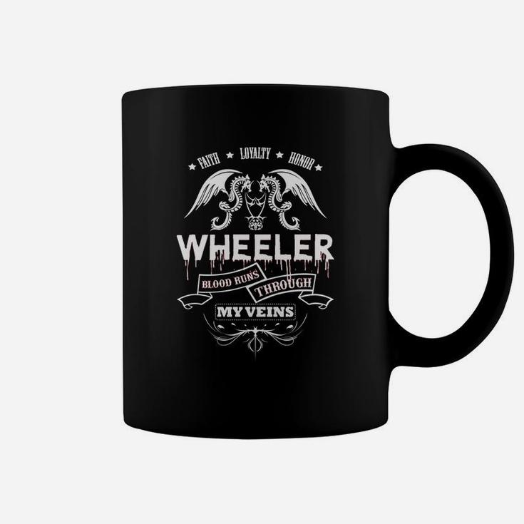 Wheeler Blood Runs Through My Veins - Tshirt For Wheeler Coffee Mug