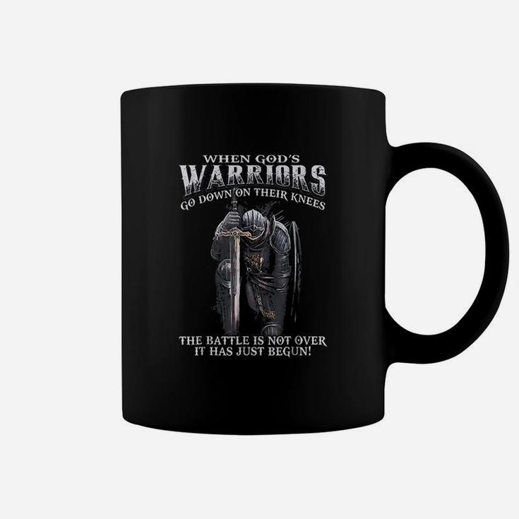 When God Is Warriors Go Down On Their Knees Coffee Mug