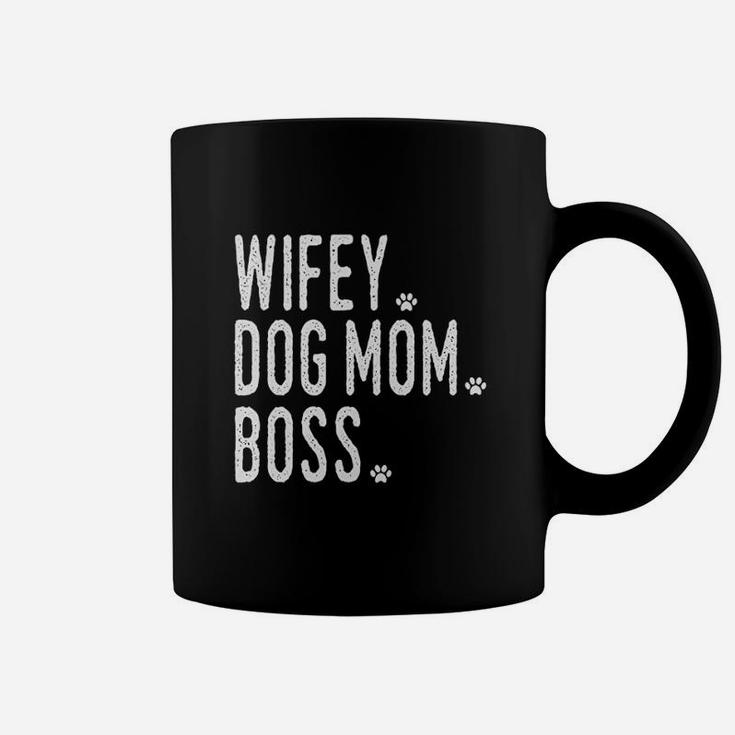 Wifey, Dog Mom, Boss Sweatshirt Coffee Mug