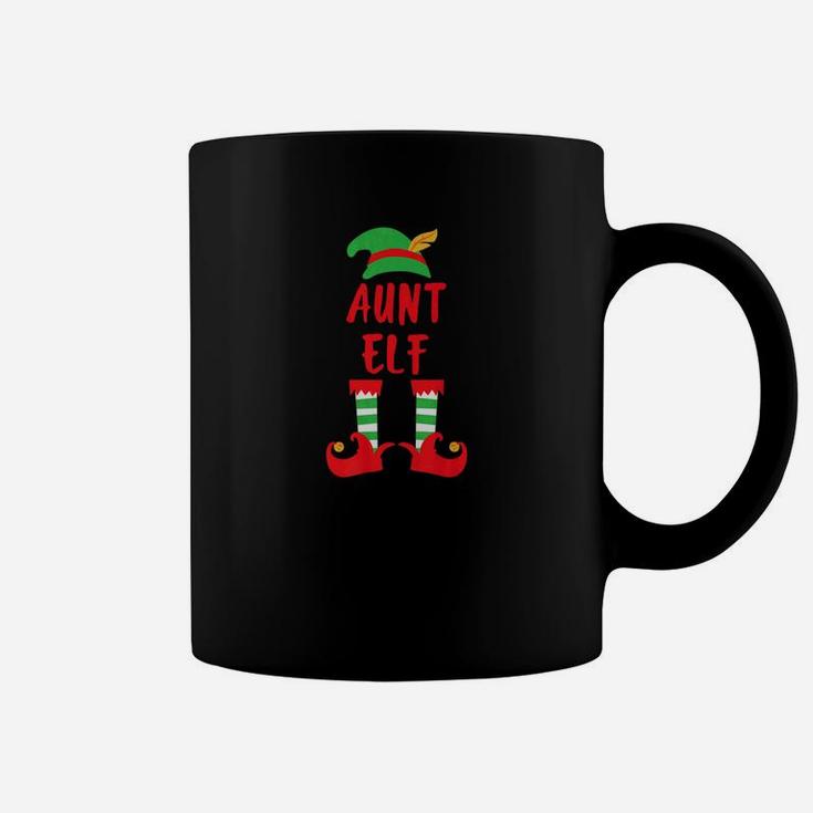 Womens Aunt Elf Xmas Matching Family Christmas Pajamas Gift Coffee Mug