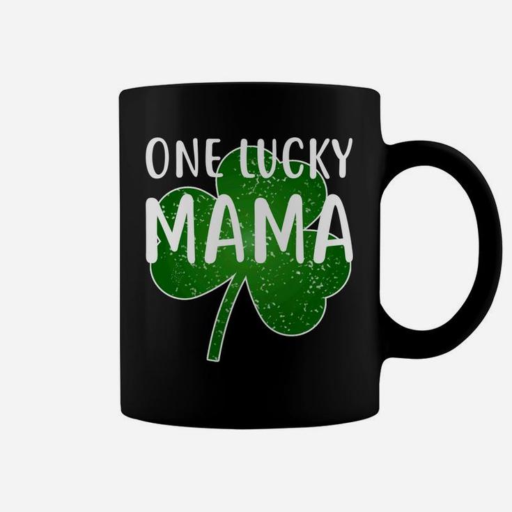 Womens One Lucky Mama Funny St Patricks Day Party Coffee Mug