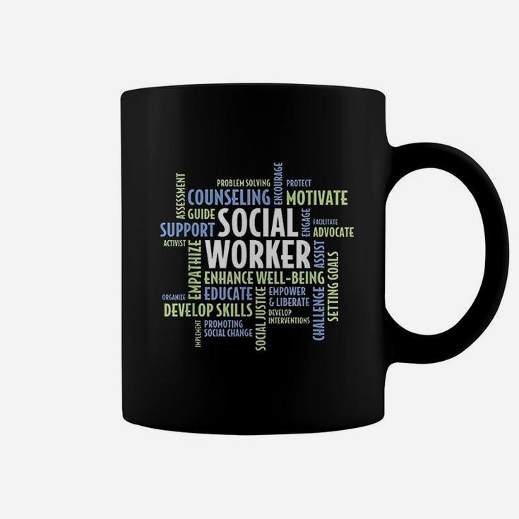 Words Social Work Month Gift For Social Worker Coffee Mug