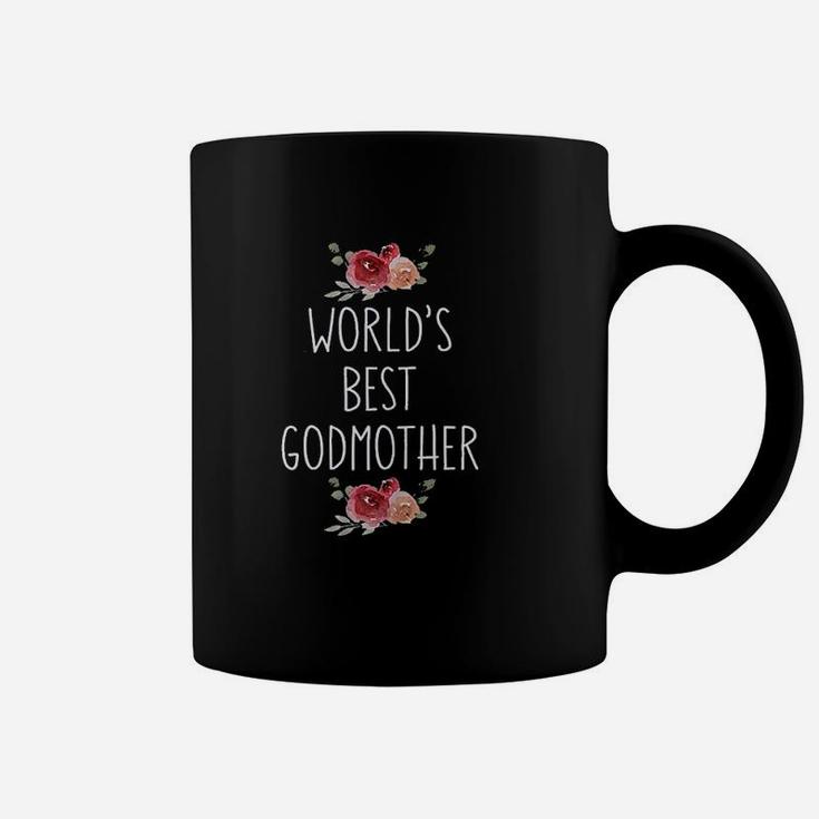 Worlds Best Godmother Floral birthday Coffee Mug