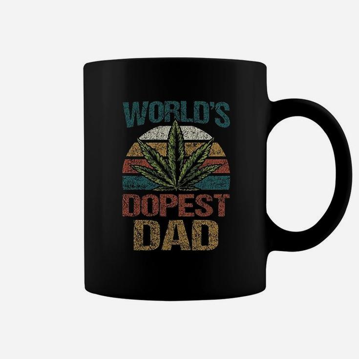 Worlds Dopest Dad Leaf Vintage Distressed Coffee Mug