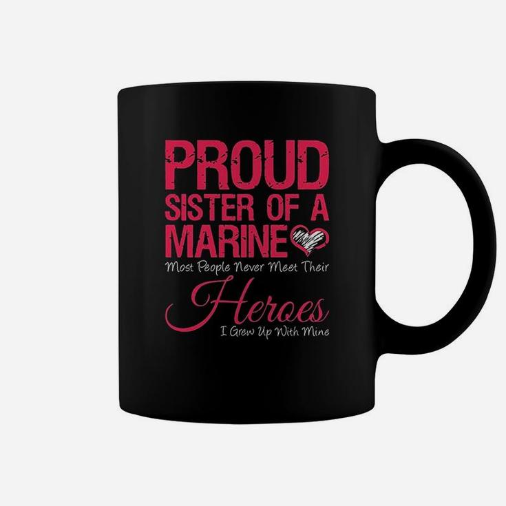 Yonabb Proud Sister Of A Army Marine Heroes Coffee Mug