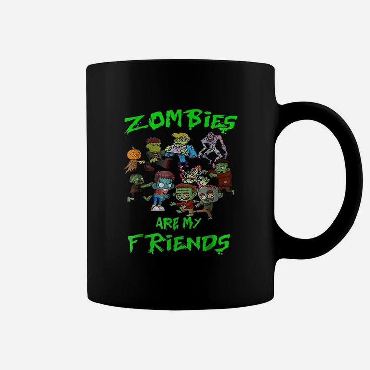 Zombies Are My Friends Halloween Coffee Mug