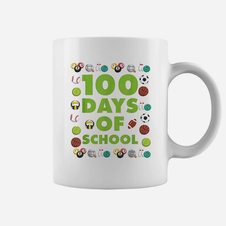 100 Days Of School Teachers Sports Lover Gifts Coffee Mug