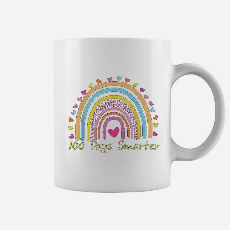 100th Day Of School Teacher 100 Days Smarter Rainbow Coffee Mug