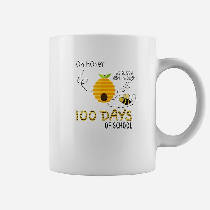 100th Day Of School Teacher Bee Hive Funny Sayings Coffee Mug